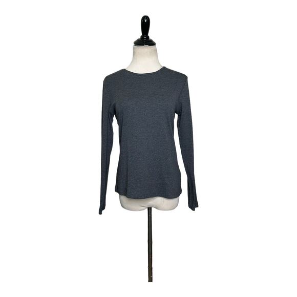 Talbots gray cotton long sleeves crew neck t shirt size small - Picture 7 of 8